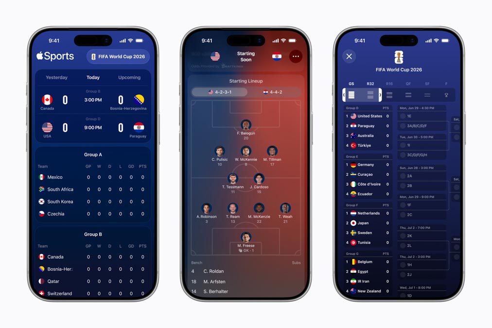 Apple Sports 日本で利用開始|FIFA W杯2026対応・ロック画面ウィジェット完全ガイド