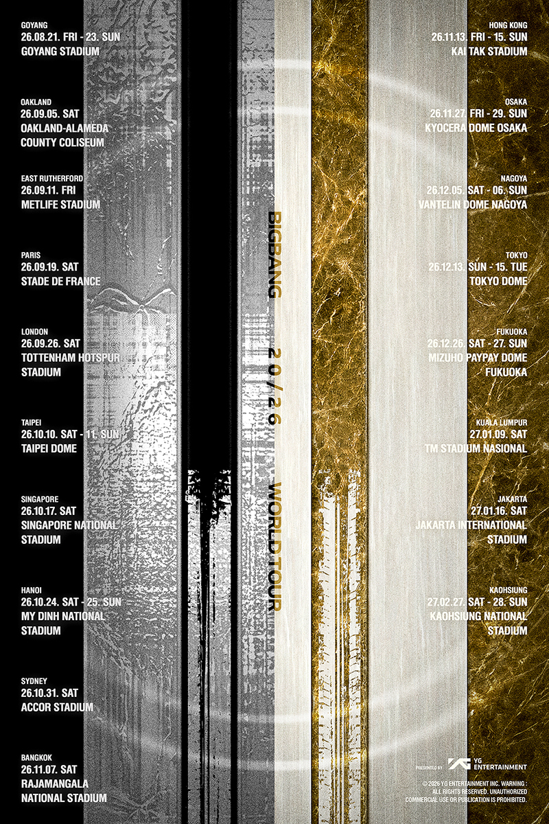 BIGBANG 2026-2027 WORLD TOUR ワールドツアービジュアル