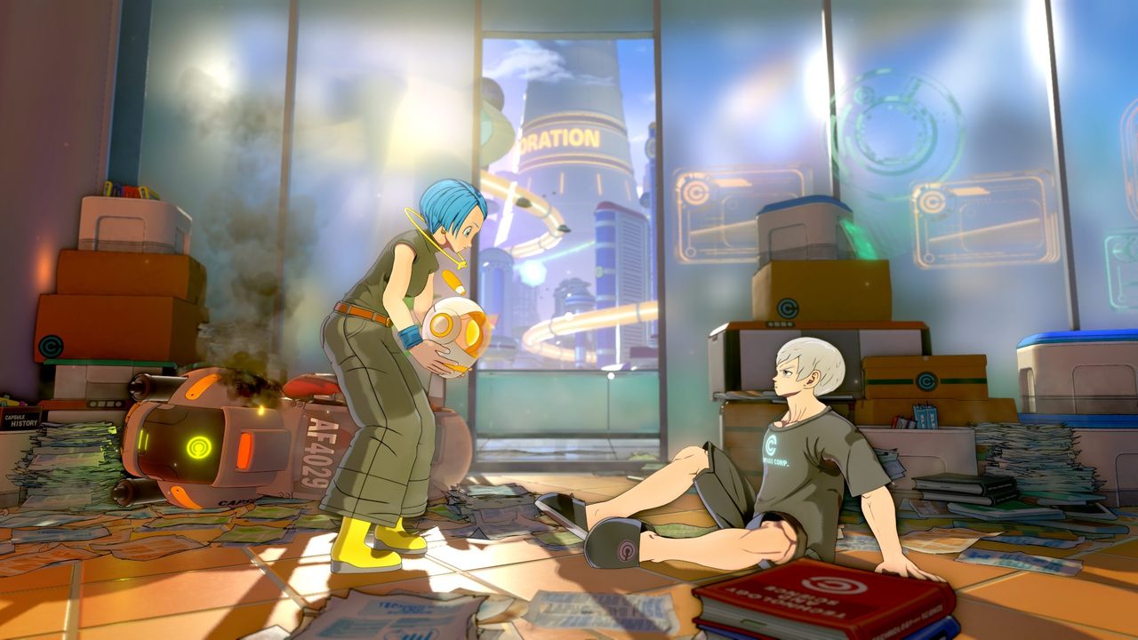 ドラゴンボール ゼノバース3の西の都を舞台にしたゲーム画面