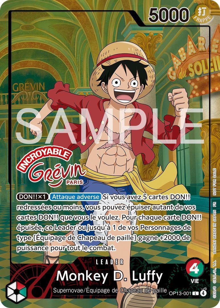 パリのキャバレー風に演出されたグレヴァンのONE PIECE展示空間Cabaret du Soleil