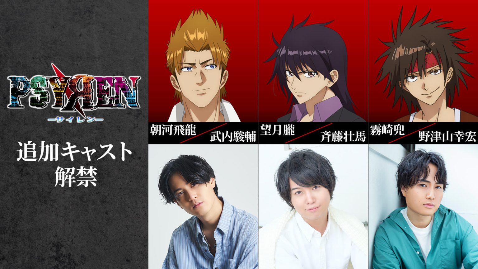 PSYREN アニメ ティザービジュアル メインキャラ勢揃い