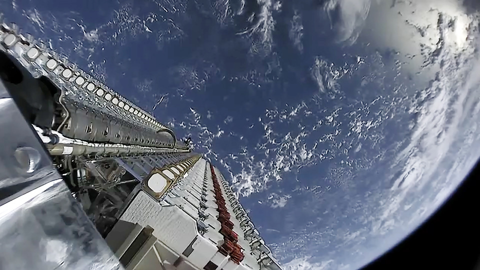 スターリンク衛星の打ち上げ