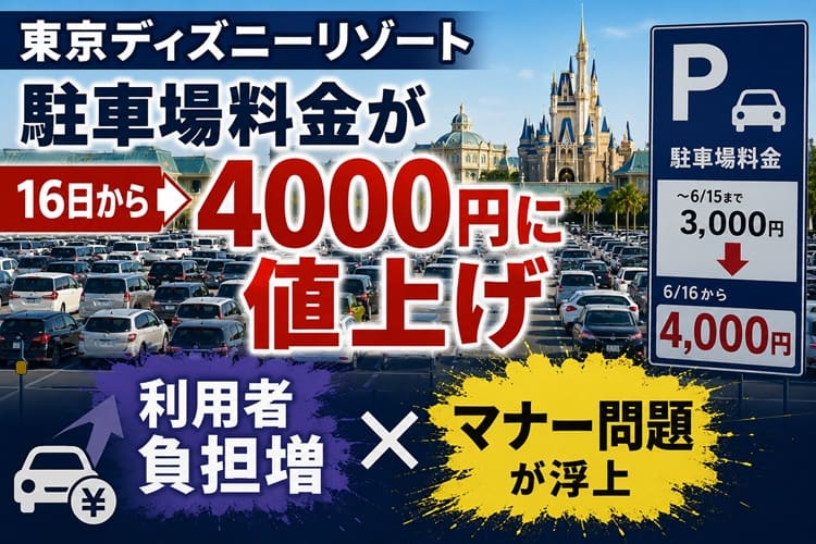 東京ディズニーリゾート 駐車料金値上げ