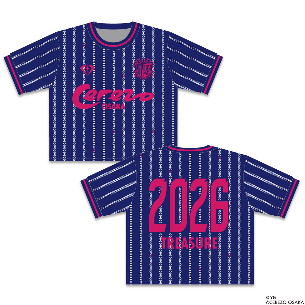 TREASURE セレッソ大阪 コラボ コンフィットTシャツ ショート丈