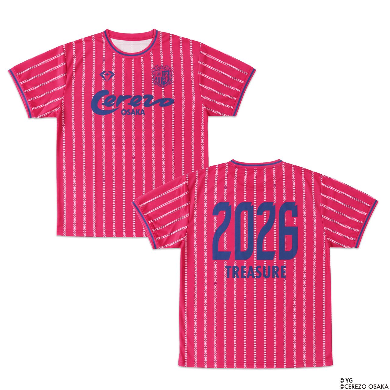 TREASURE セレッソ大阪 コラボ コンフィットTシャツ ストライプ