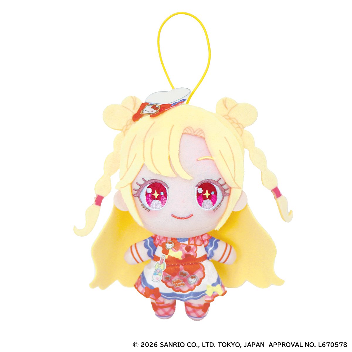 おねがいアイプリ×サンリオ でふぉめぬいぐるみマスコット いのり×ハローキティ