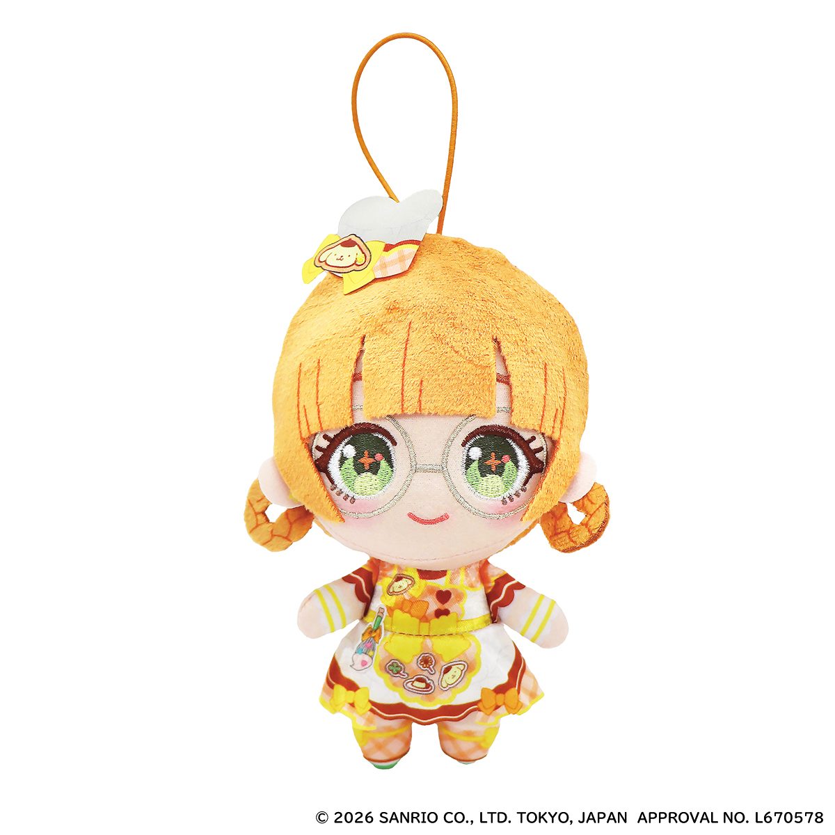 おねがいアイプリ×サンリオ アクリルカードキーホルダー おりびあ×ポムポムプリン