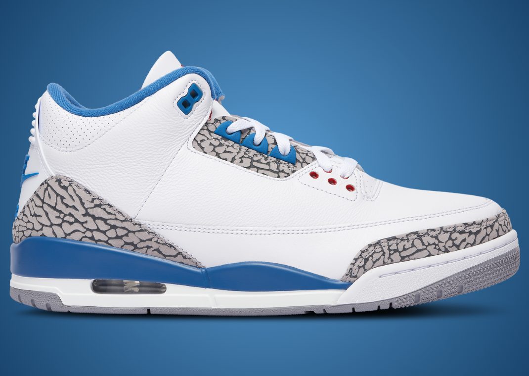 Air Jordan 3 True Blue 2026 medial side profile