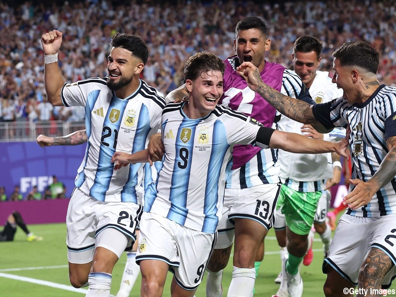 アルゼンチン代表 準々決勝勝利後の喜び