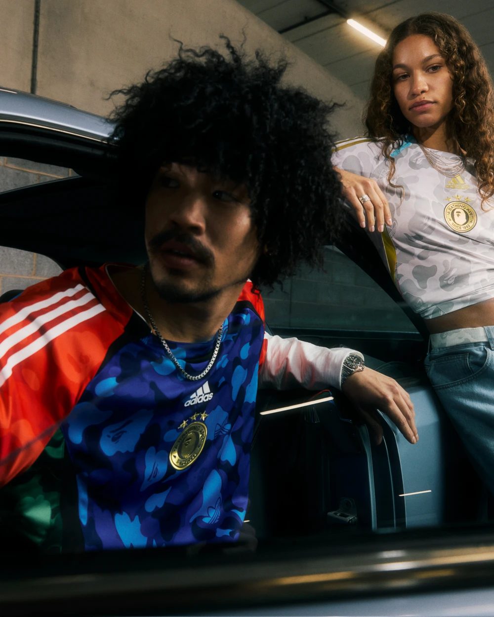 BAPE x adidas Away jersey (white) front design