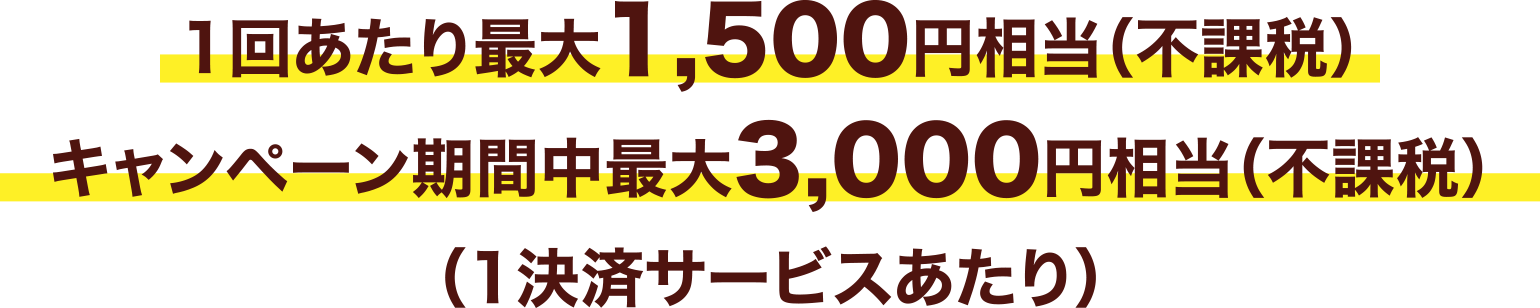 千葉市キャッシュレスキャンペーン 1回あたり最大1500円相当 期間中最大3000円相当の還元上限