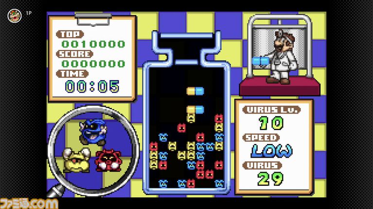 Dr. MARIO&パネルでポンのゲーム画面