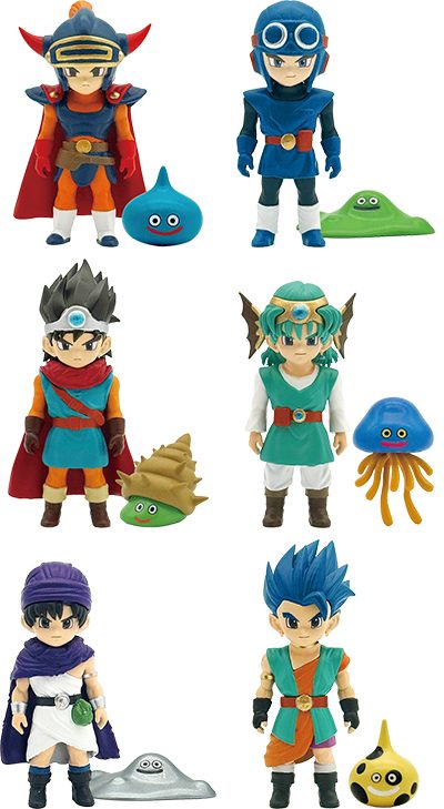 ドラクエ40周年くじF賞 歴代勇者とスライムのデフォルメフィギュアVol.1