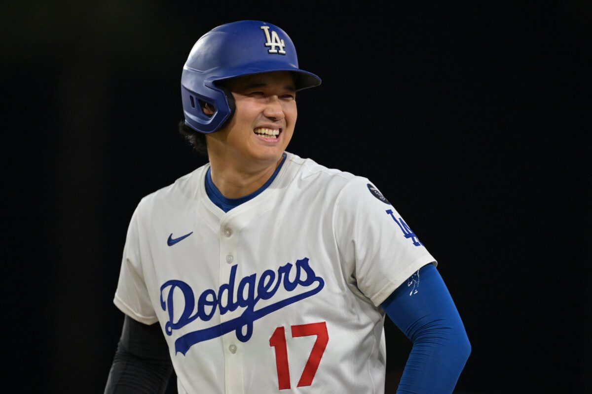 笑顔を見せる大谷翔平選手