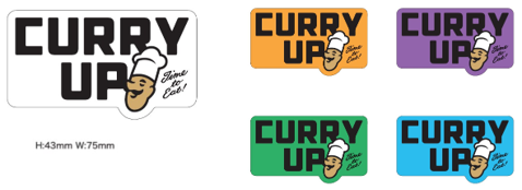 CURRY UP購入特典オリジナルデザインステッカー全5種