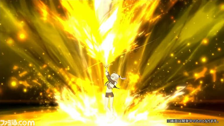 FGO グレイ・リリィ 宝具演出の炎エフェクト画面