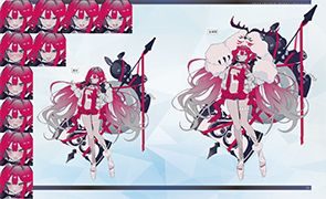 Fate Grand Order material XXI サンプルページ 鈴鹿御前サマーバケーション再臨イラスト