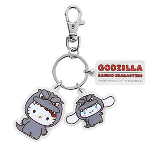 ゴジラ×サンリオ 3連アクリルキーホルダー
