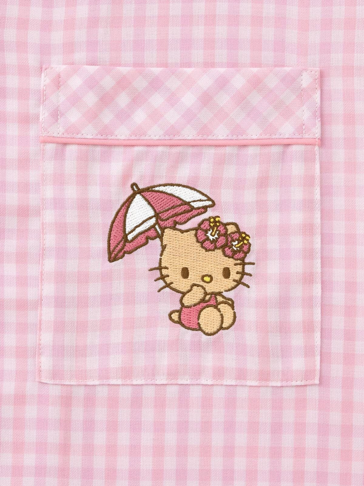 GU×サンリオ 日焼けキャラクターのキッズTシャツ