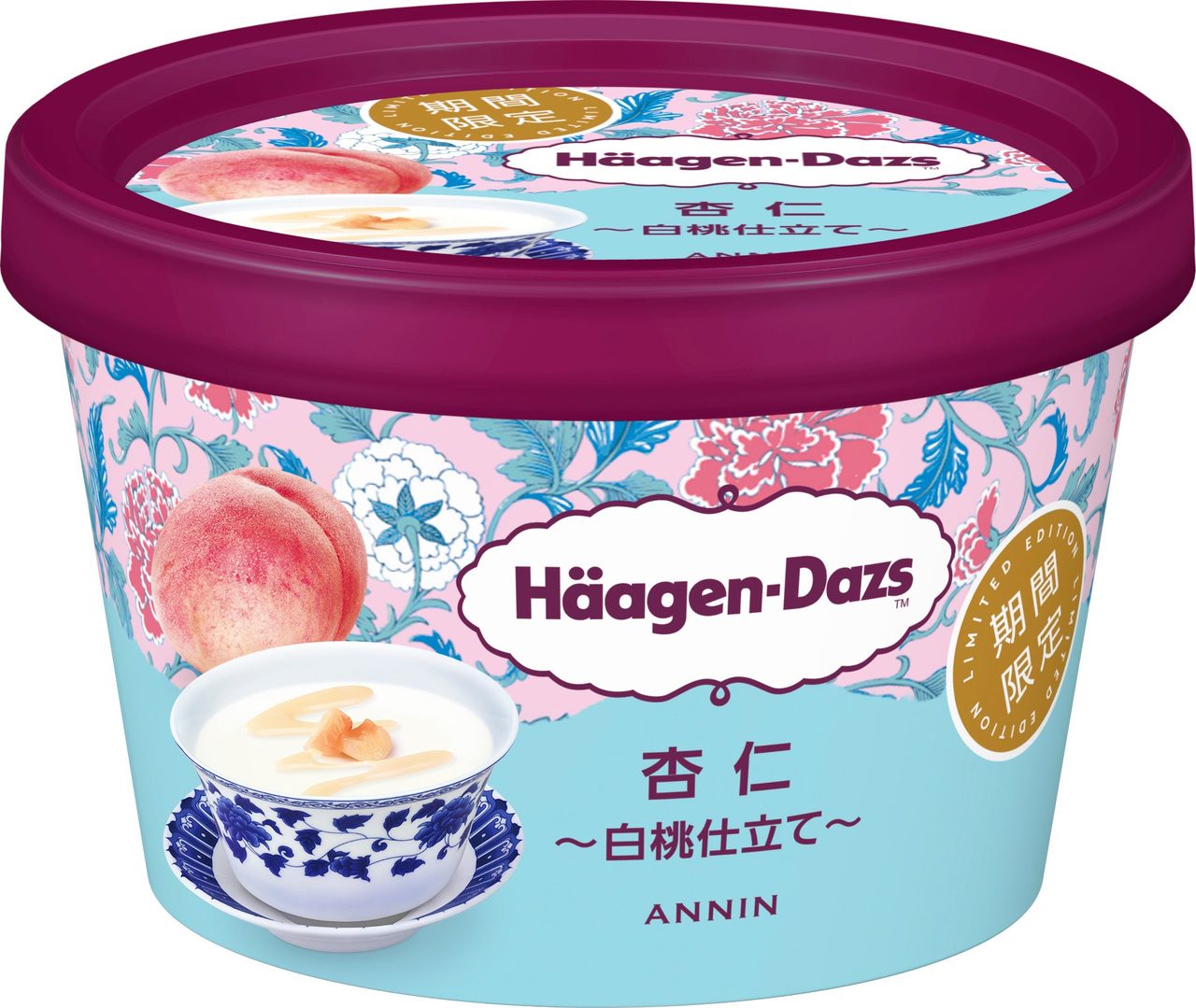 ハーゲンダッツ 杏仁~白桃仕立て~ パッケージ