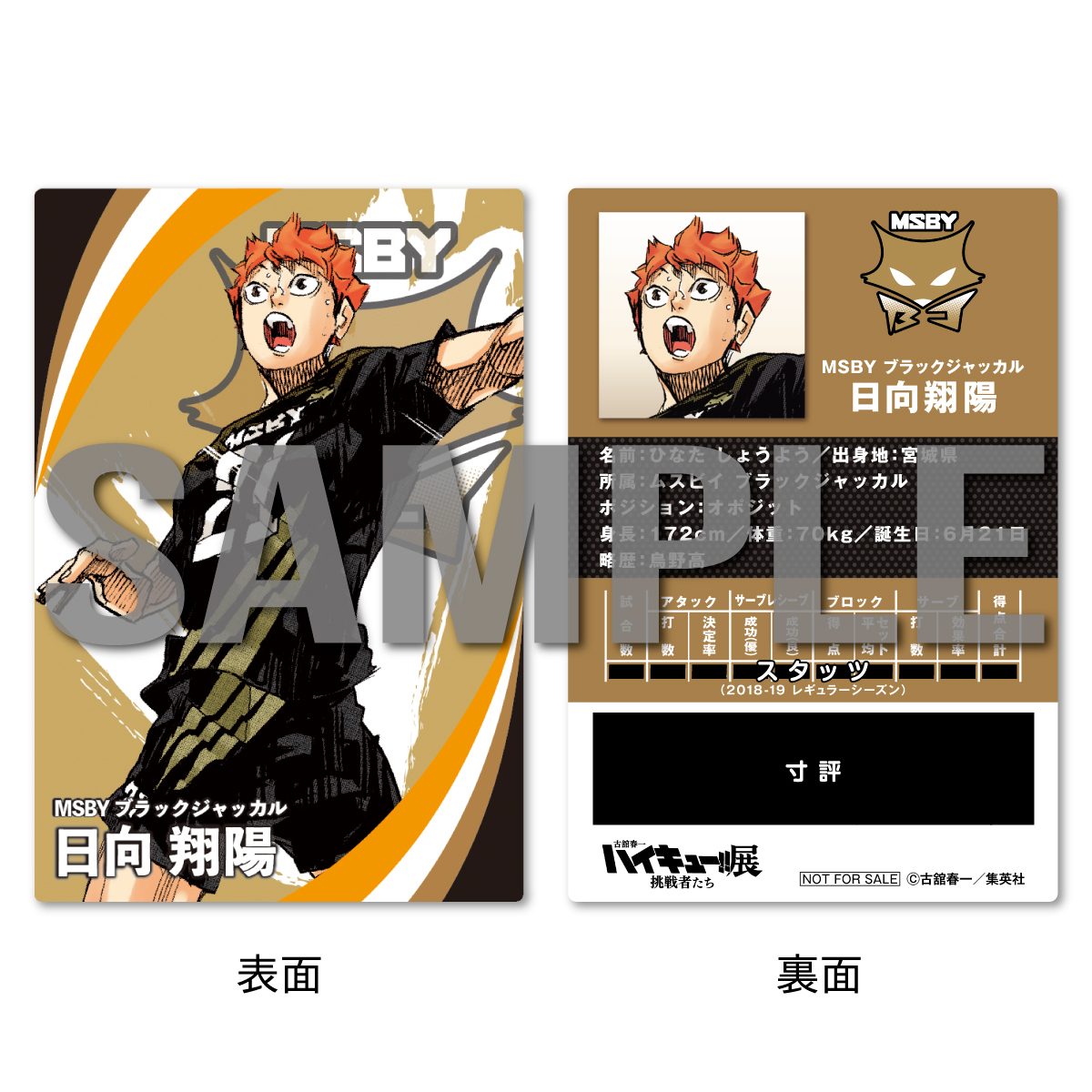 ハイキュー!!展 挑戦者たち トレーディングカードのビジュアル