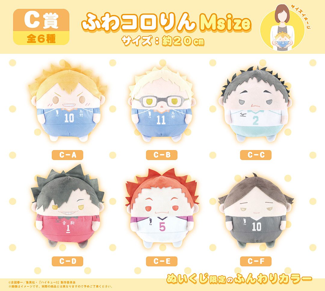 ハイキュー!! ぬいくじ2 C賞 ふわコロりんMsize 全6種