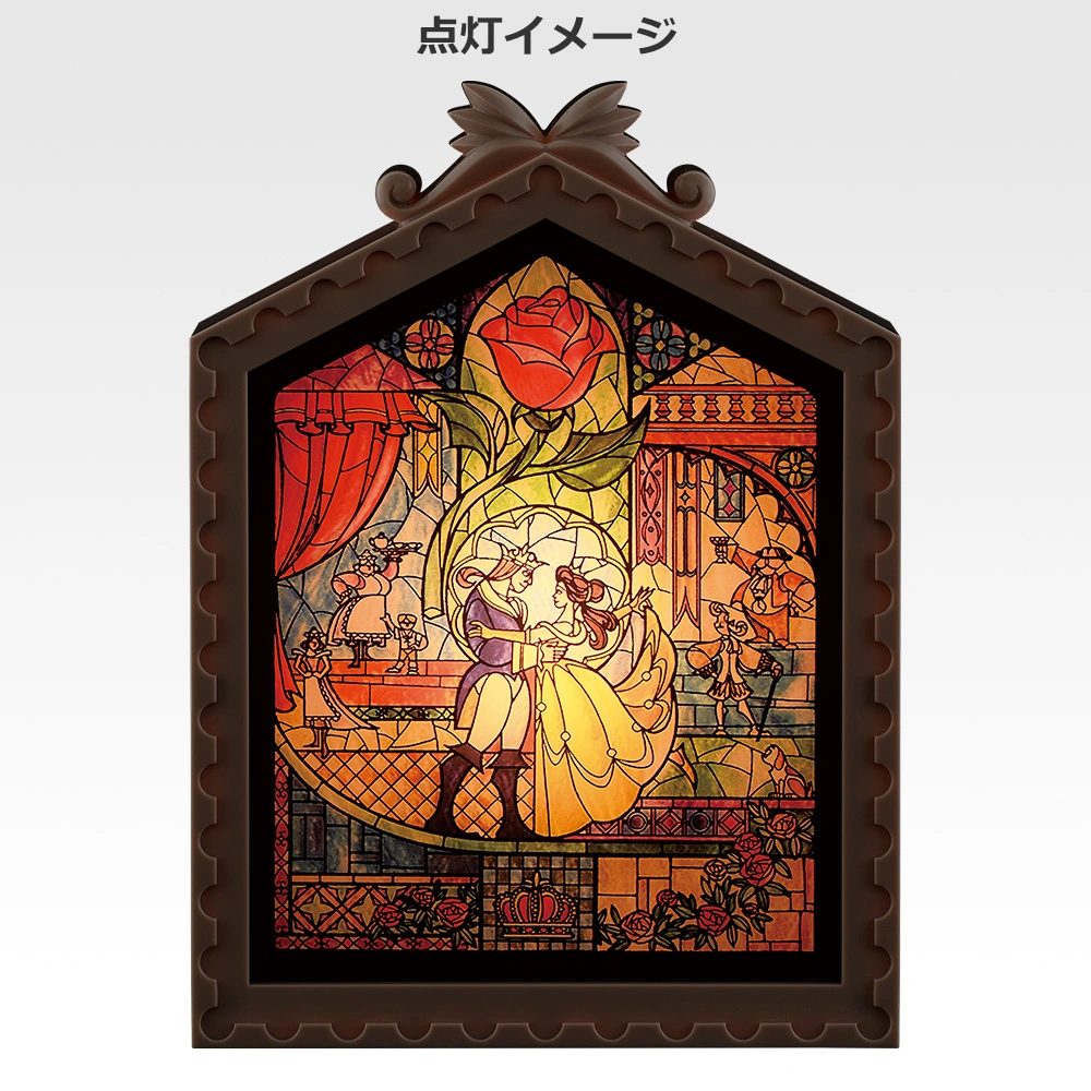 一番くじディズニープリンセス ラストワン賞 ステンドグラス風ライト 消灯時