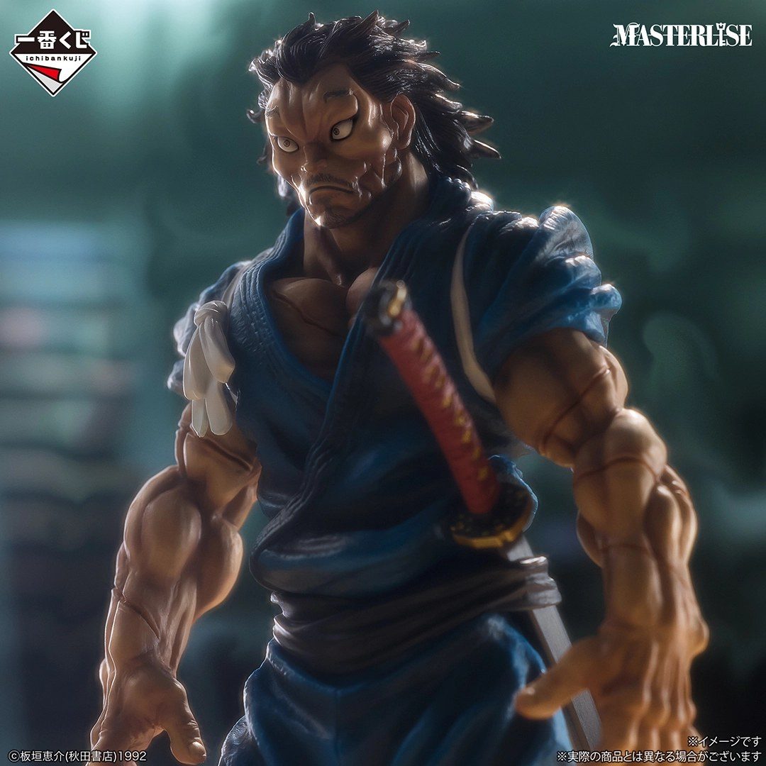 宮本武蔵 MASTERLISEフィギュアの上半身アップ