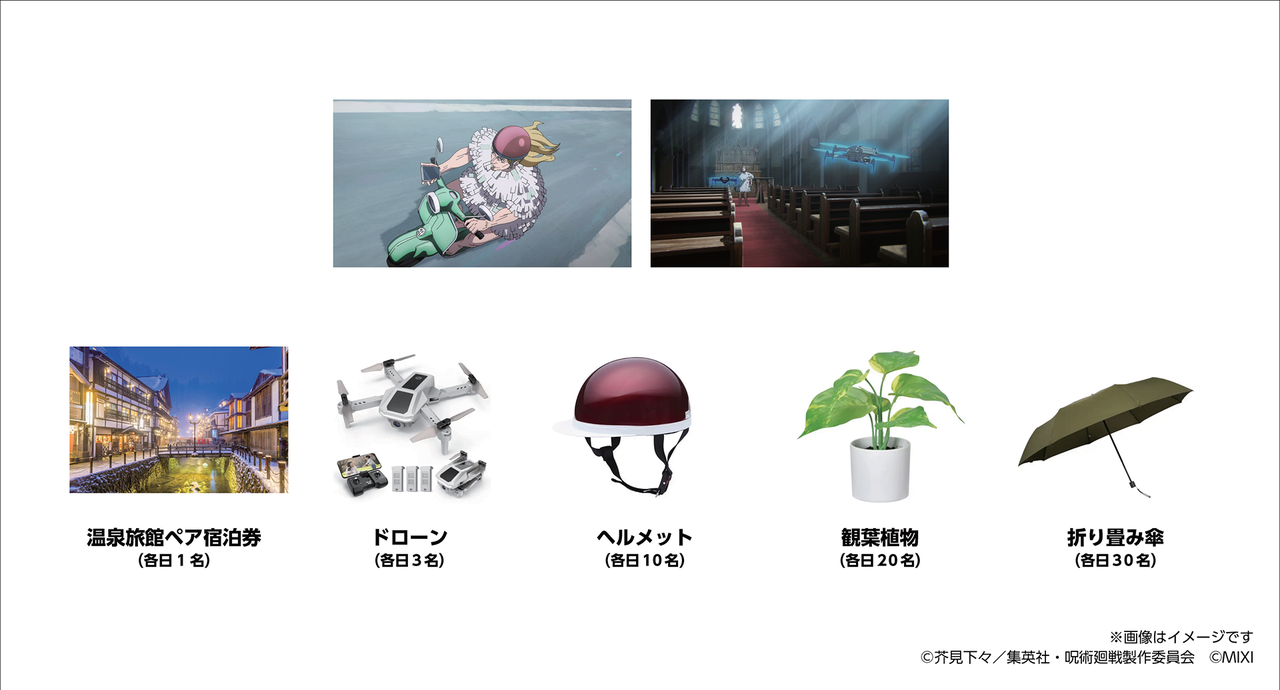 呪術廻戦×モンスト リアル再契象チャレンジの景品一覧