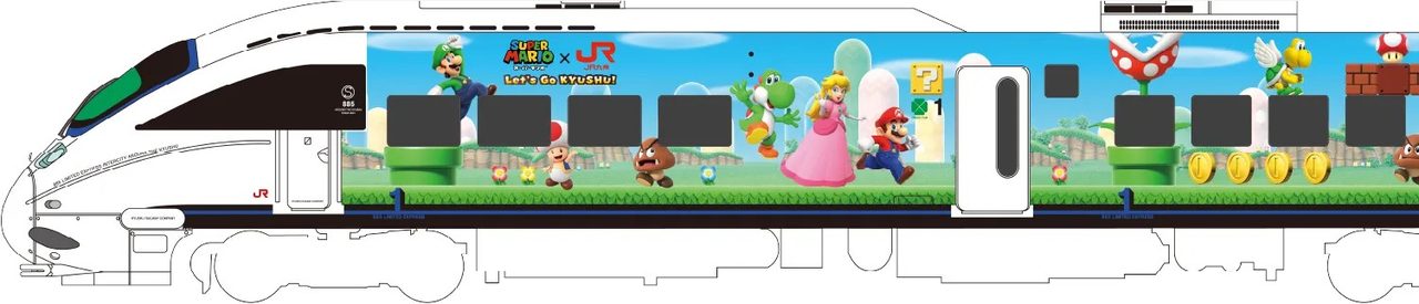 885系 スーパーマリオトレインのラッピング車両