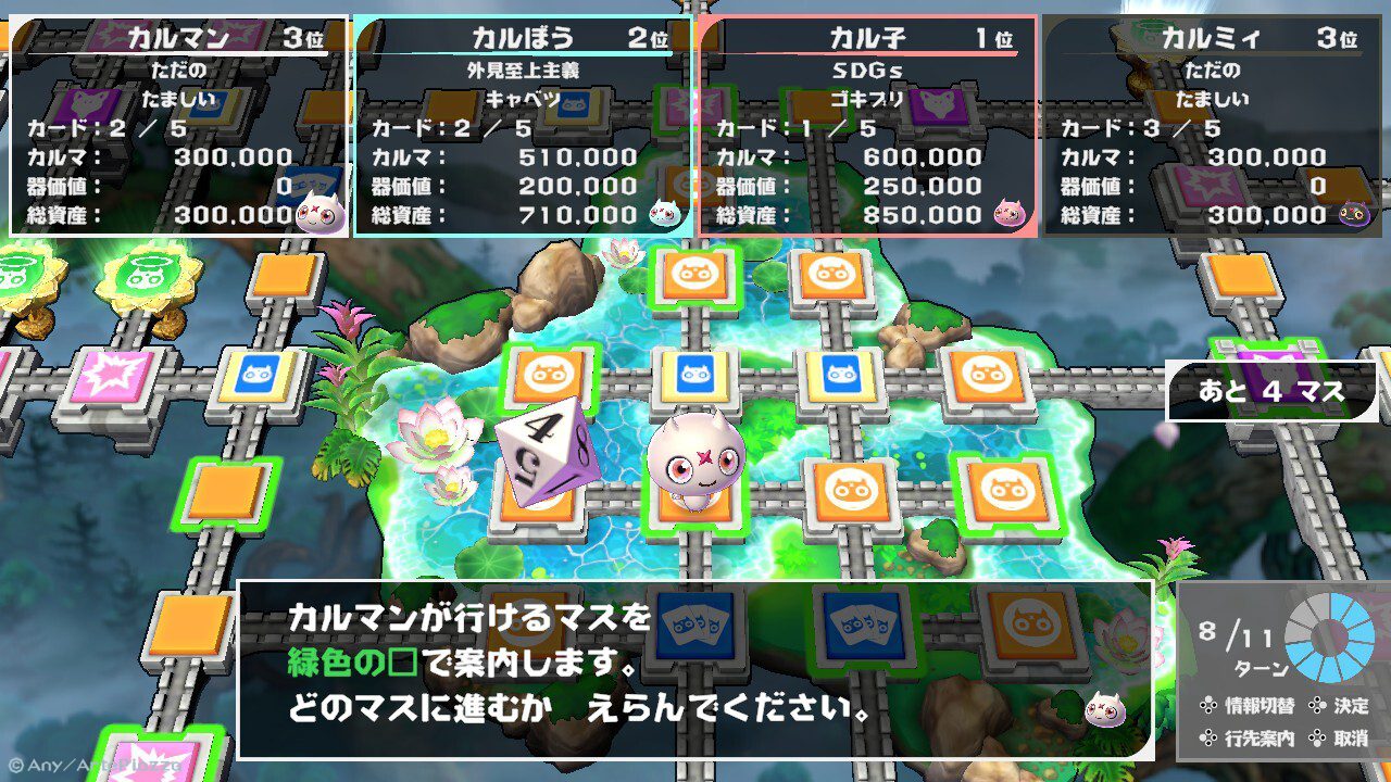転生ゲーム カルマxクロス すごろく盤面