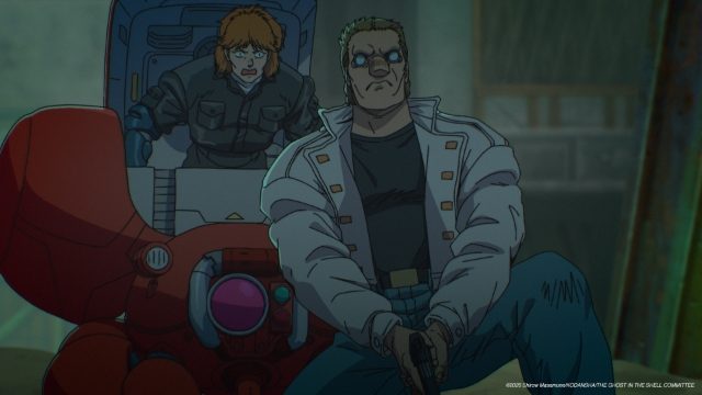 重火器を携えた公安9課の面々。原作コミックのハードな空気感を再現