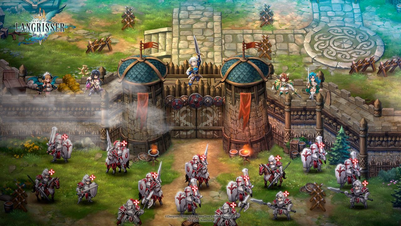 ラングリッサー剣の海 城門を巡る攻城戦のバトルシーン