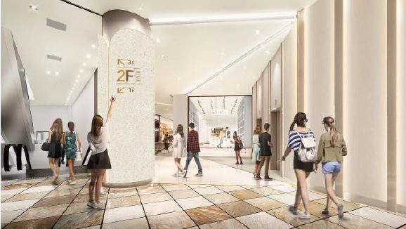 ラゾーナ川崎プラザ2階駅側モールのコスメ・フレグランスエリアのイメージ