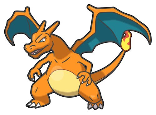 ポケモンチャンピオンズ メガリザードンXの元になるリザードンのイラスト