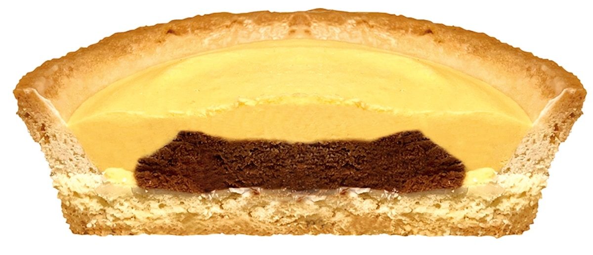 ミニオン チョコバナナタルトの断面イメージ