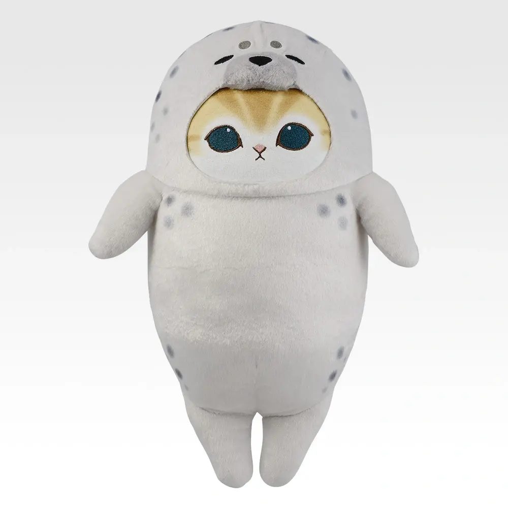 一番くじmofusand ラストワン賞 あざらしにゃんの抱きしめぬいぐるみ 約35cm
