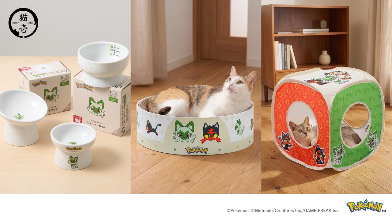 猫壱×ポケモン|ニャース達の食器・おもちゃ全10種を7月6日発売