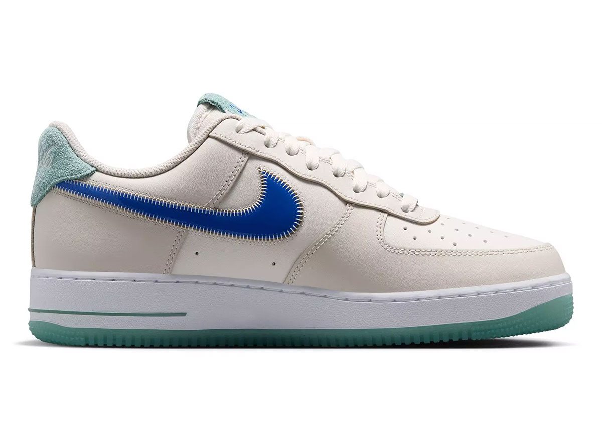 Nike Air Force 1 Low Philadelphia medial side view with blue Swoosh