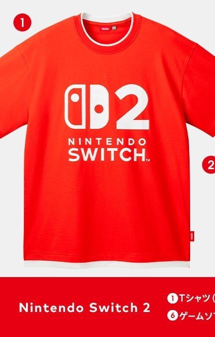 Nintendo Switch 2ロゴをあしらったTシャツ