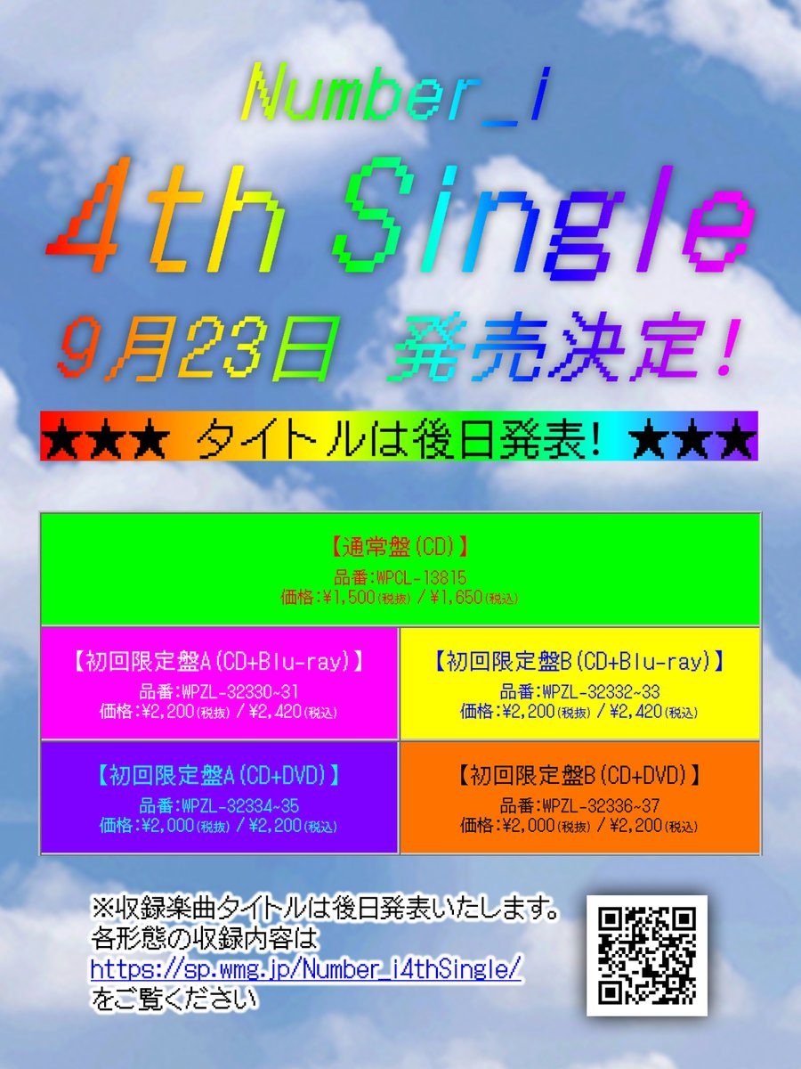 Number_i 4thシングル|9月23日発売・特典と予約方法まとめ
