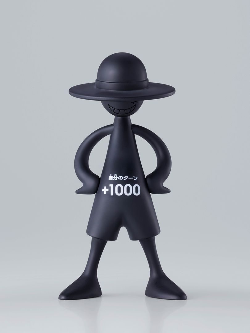 LUFFY's ドン!!カードフィギュアの正面デザイン 麦わら帽子シルエット