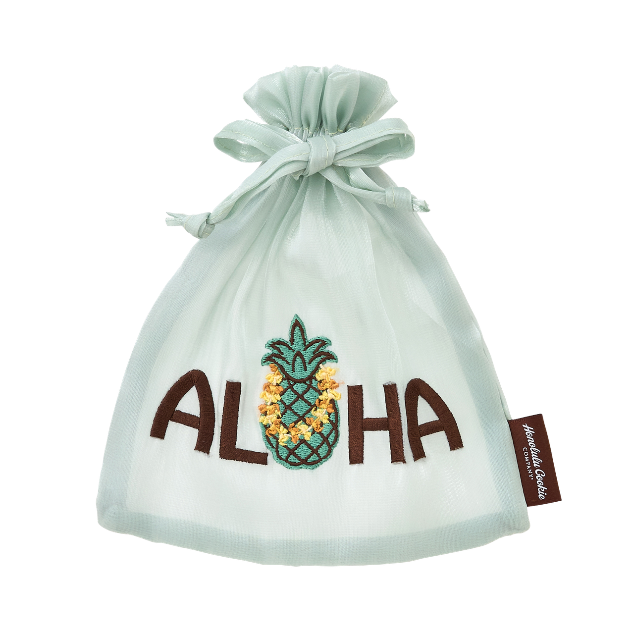 PLAZA×ホノルルクッキーカンパニー ALOHA刺しゅう巾着ポーチ