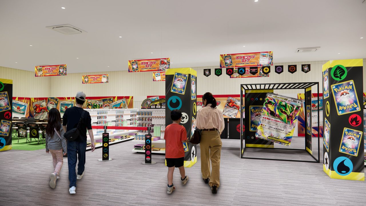ポケモンカードストア 店内の商品陳列イメージ ぬいぐるみや雑貨