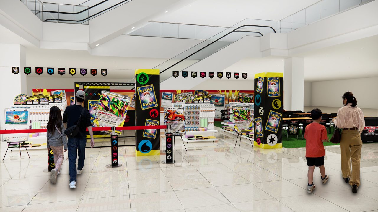 ポケモンカードストア 店内 ストームエメラルダ展示イメージ