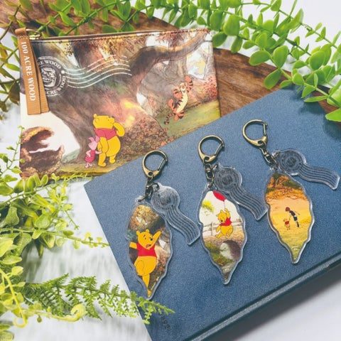くまのプーさん展 グッズ アクリルキーホルダーと巾着ポーチ