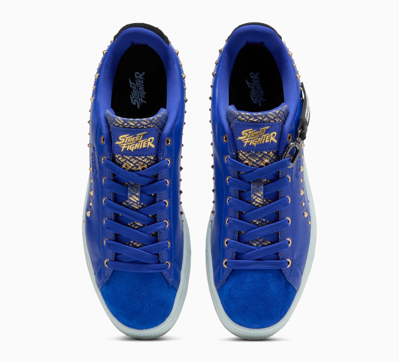 PUMA Suede ストリートファイター ブルー トップビュー