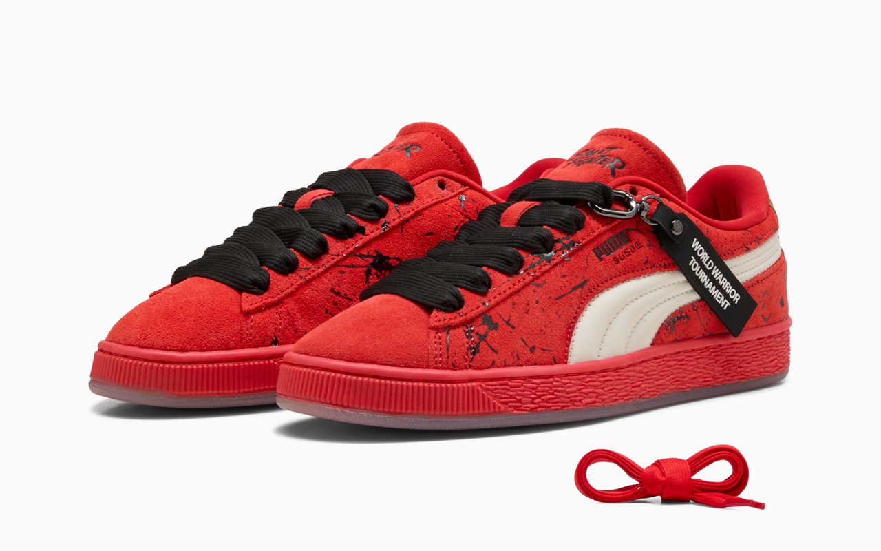 PUMA Suede ストリートファイター レッド アングルビュー