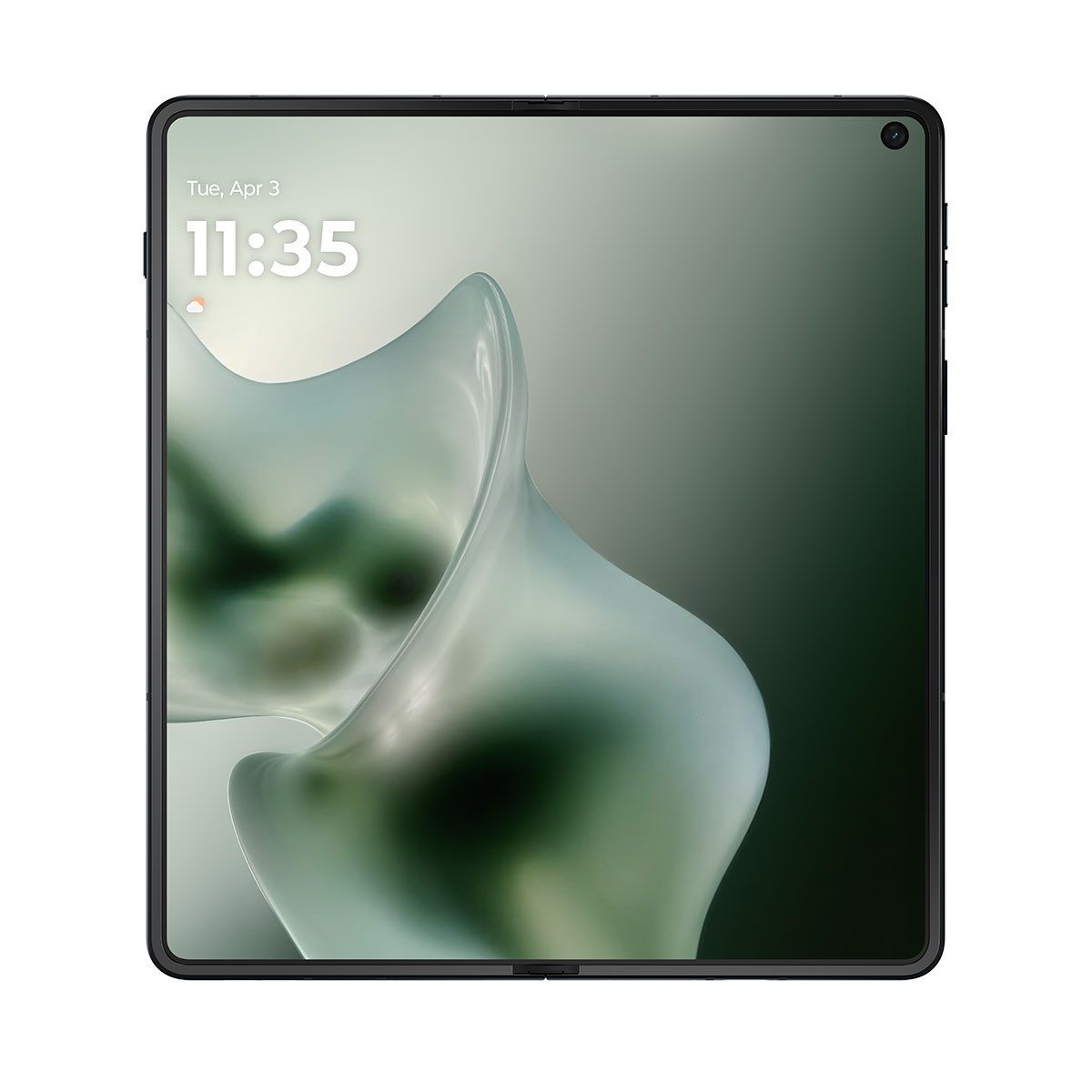 折りたたんだ状態のmotorola razr fold