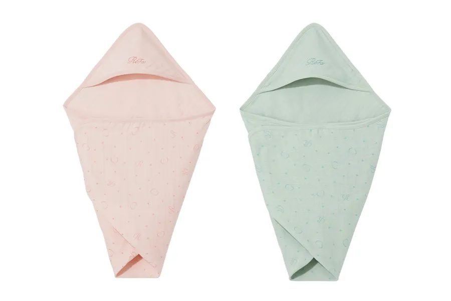 ReFa VITALTECH ORGANIC COTTON GAUZE OKURUMI ピンクとグリーン